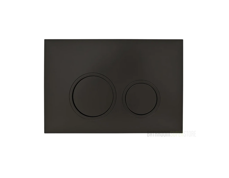 BLACK ROUND INWALL CISTERN BUTTON