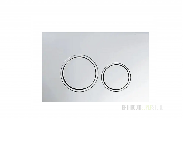 ROUND CHROME SILVER CISTERN BUTTON