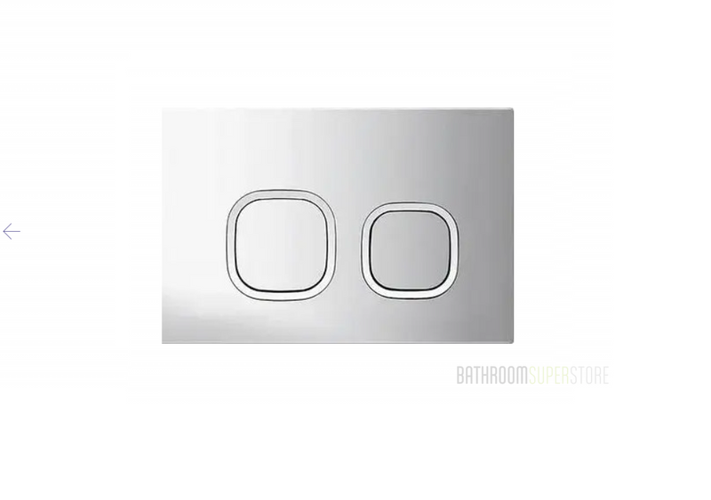 SQUARE ROUND CHROME SILVER CISTERN BUTTON