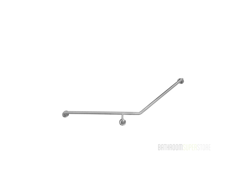 Brushed Stainless MOBI CARE Curved Grab Rail Right Hand