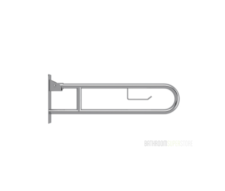 Brushed Stainless MOBI CARE U Shape Folding Grab Rail