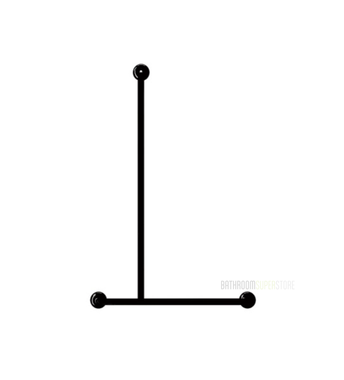 Matte Black TPG19L Shower Rail