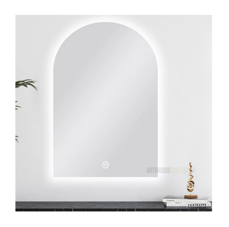 600 X 900 MM ARCHED SHAPE Frame-less Back-Lit Carysil LED Mirror