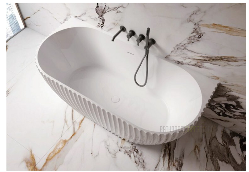 KHEUB CLARENCE 1700 MATTE WHITE BTW WITH OVERFLOW BATH