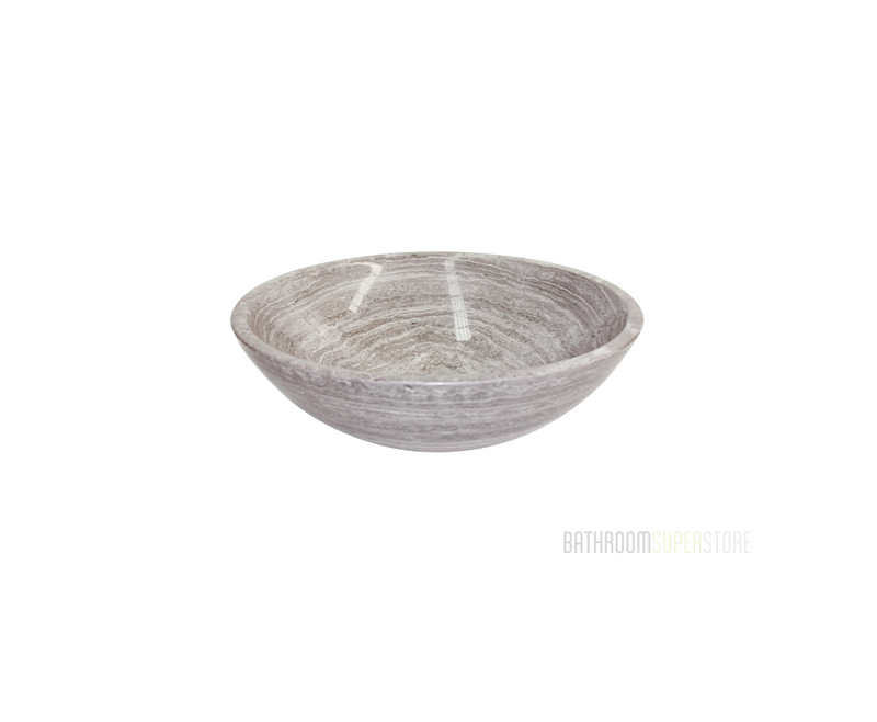 GREY DUSK COMPACT 365*120 French Grey Vein Round Marble Countertop Vanity Basin