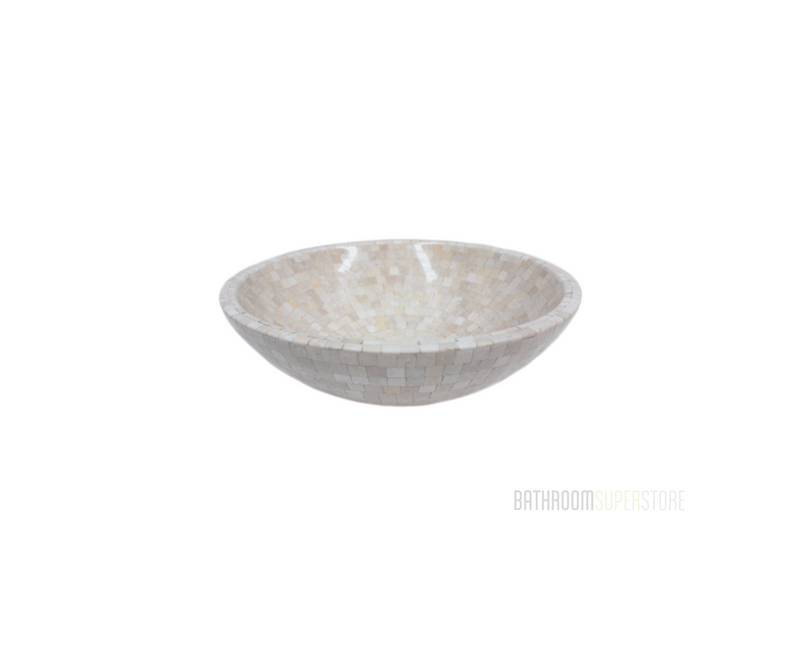 PARISESE 420*140 Natural Stone Mosaic Cream Marble Countertop Vanity Basin