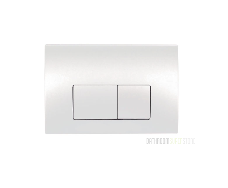 WHITE SQUARE CISTERN BUTTON