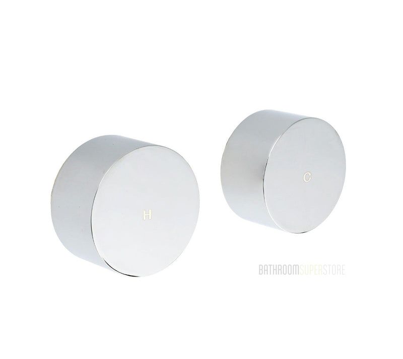 Round Hot & Cold 1/4 Turn Handles - Available in 5 Colours