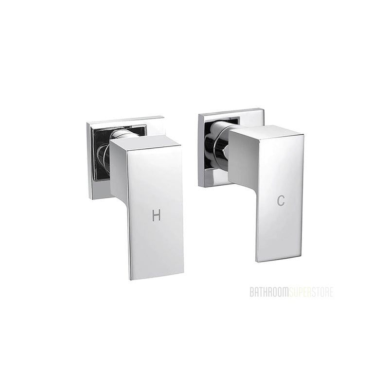 Twin Square hot & cold 1/4 Turn Tapware Handles - Available in 5 Colours