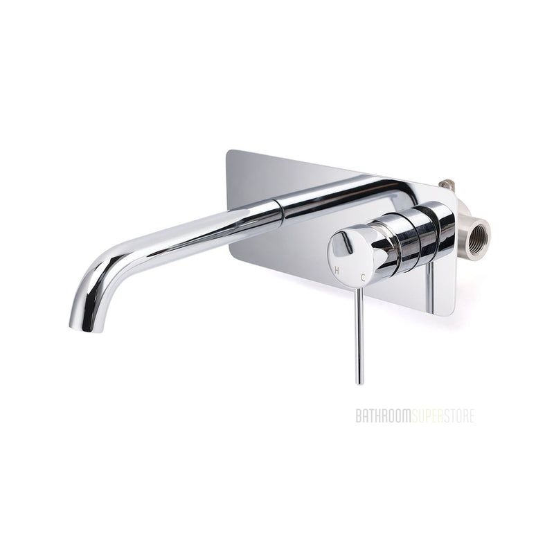 Round Pin Wall Mixer with Spout - Available in 5 Colours