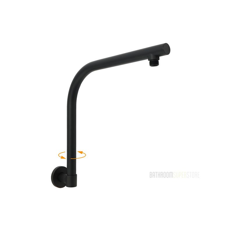 340mm High Lift Round Shower Swivel Arm - Available in 5 Colours