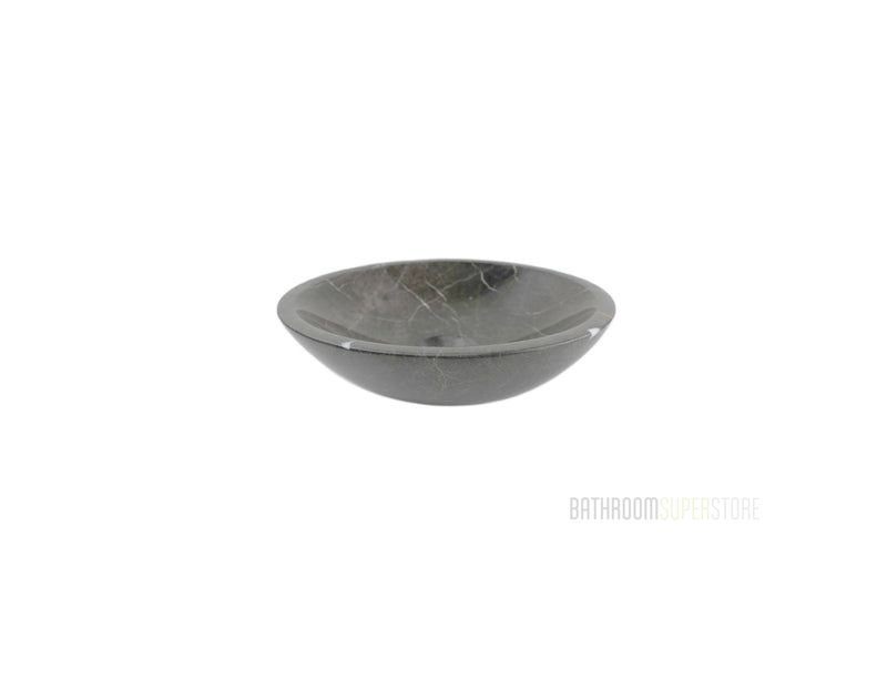 BROWNE 365*120 Trilob Brown & White Vein Marble Round Compact Countertop Vanity Basin