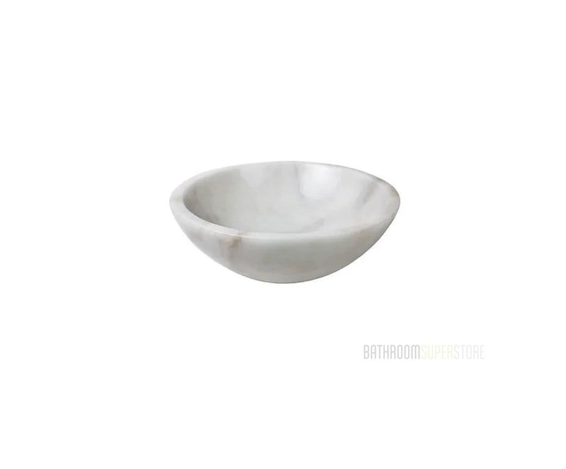 WHITE VEIN (COMPACT) 320*120 White & Grey Vein Marble Round Countertop Vanity Basin