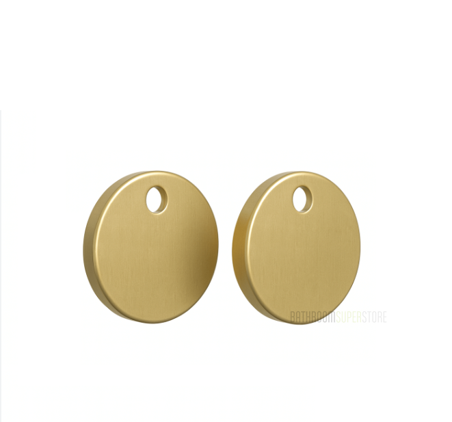 BRUSHED BRASS ROUND TOILET HINGE COVERS for BIANCO-II/MILAN/ZENMO/VIVO-II/JAMIE/ACQUA-II/JESS-II/EXON ZENMO branded toilets.