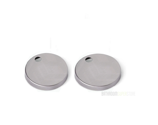BRUSHED NICKEL ROUND TOILET HINGE COVERS for JESS-II & EXON ZENMO branded toilets