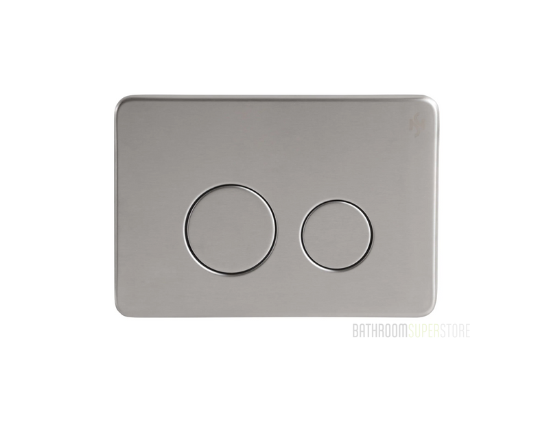 BRUSHED NICKEL INWALL CISTERN BUTTON - for BRAVO/CLOE/BELLA toilets